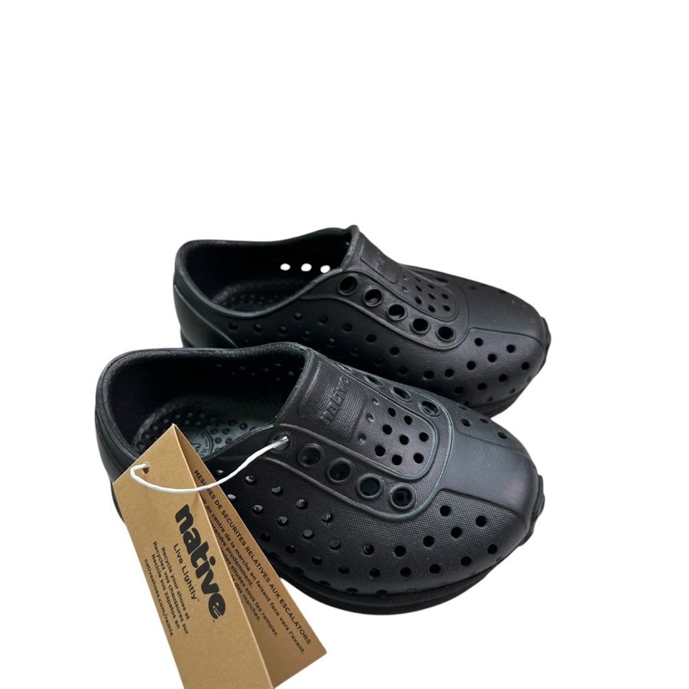 Native NEW Black Robbie Sugarlite Slip On Summer Shoes C4 C5 4 5 - Picture 10 of 11